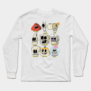 Cartoon Skulls (6) Long Sleeve T-Shirt